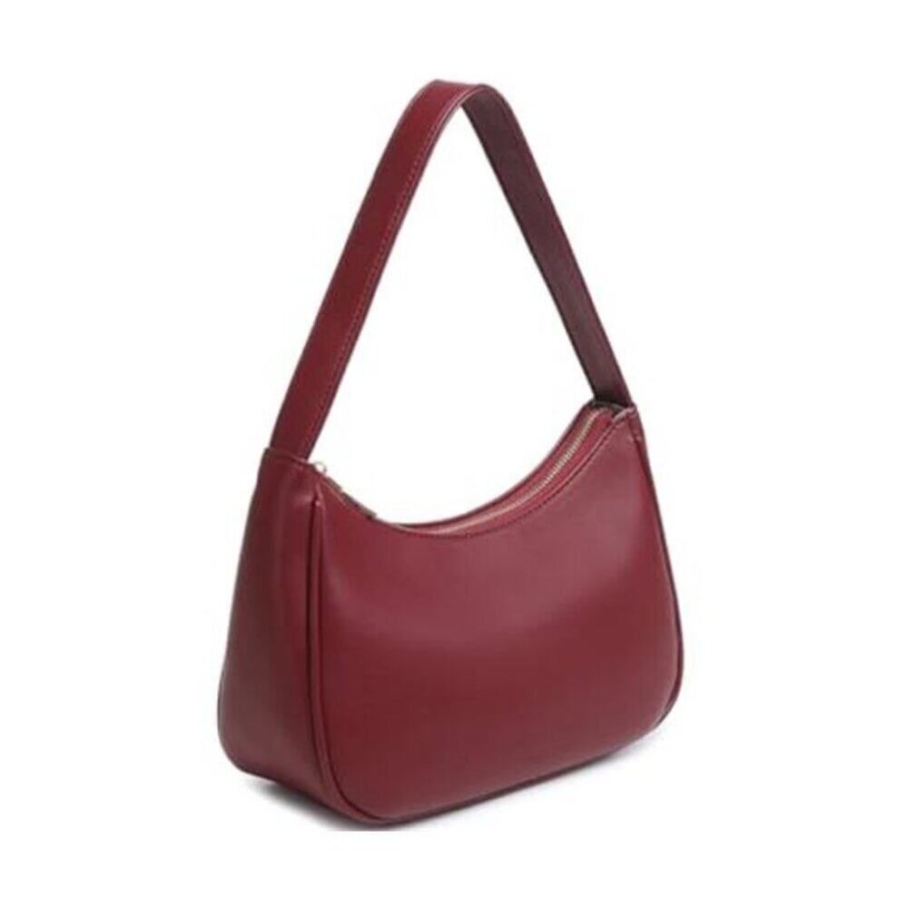 Cherry Red Hobo Shoulder Bag Mini Vegan Leather Purse